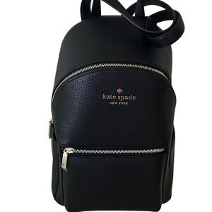 Kate Spade‎ New York Pebbled Leather Backpack Black Leila Convertible Straps